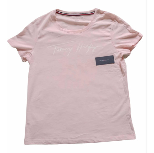Imagen 1 de 3 de Camiseta Original Tommy Hilfiger Rosa, Dama. Talla M