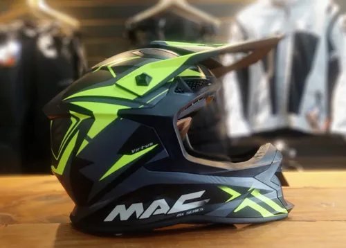 Casco Moto Mx Mac Virtus Sharp Negro Mate