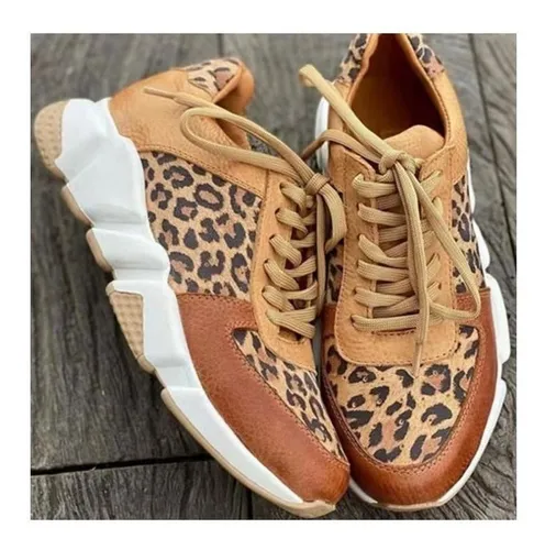 Tenis Con Estampado De Leopardo Para Mujer Cuotas sin inter s
