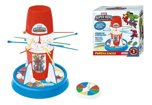 Juego De Mesa Super Hero Marvel Palitos Locos Ramos Mejia