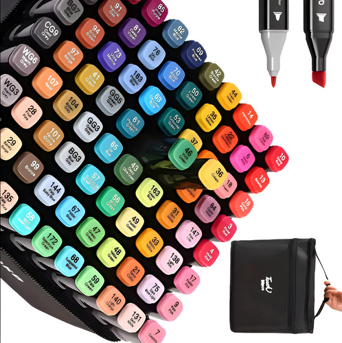 Set De Plumones Marcadores Fibras Touch Doble Punta X 120ud