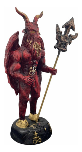 Estatua Baphomet Negro Macho Cabrío Lucifer 40 Cm Resina