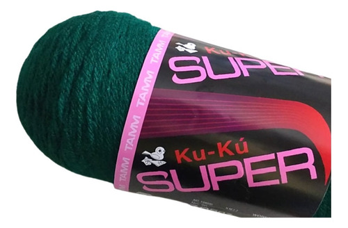 Estambre Ku-ku Super Tubo De 200 Gramos Color Verde bosque