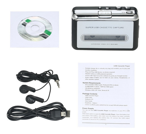 Convertidor De Cassette A Mp3 Ezcap Usb