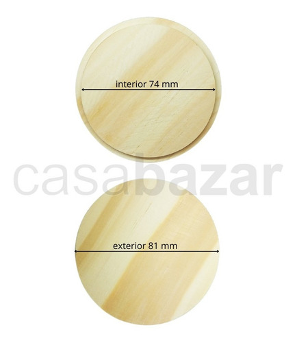 Imagen 4 de 9 de Tapa Madera Vaso Lexington 7505 Nadir Velas Portavelas X10u.