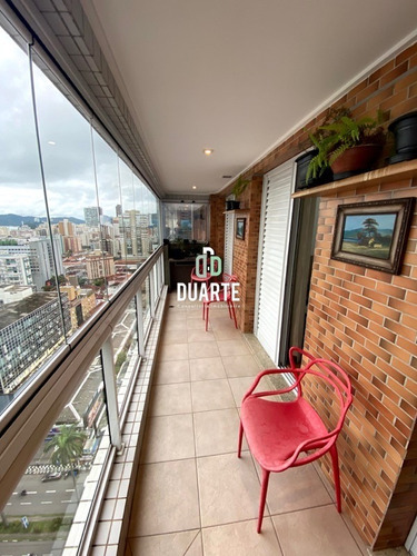 Imagem 3 de 30 de Vendo Lindo Apartamento No Gonzaga, Santos, Vista Mar, Andar Alto, 2 Quartos, 1 Suíte, 96m2 Úteis, 1 Vaga Demarcada - Ap04074 - 69716073