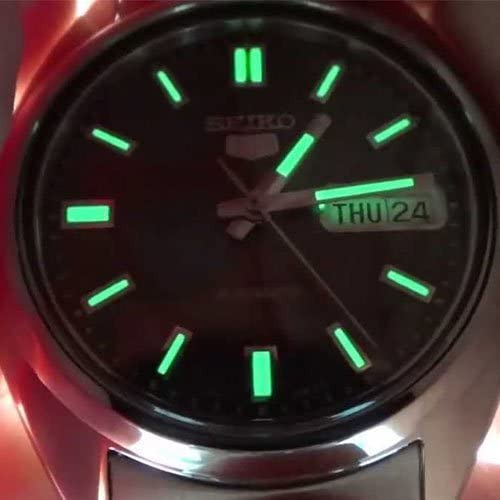 Relógio analógico automático Seiko para homens com alça