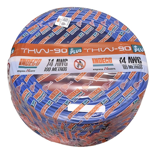Rollo De Cable 100 Metros Thw-90+ Plus 14 Awg Indeco