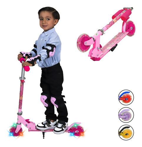 Patinete Kinene HDL-7208 rosa