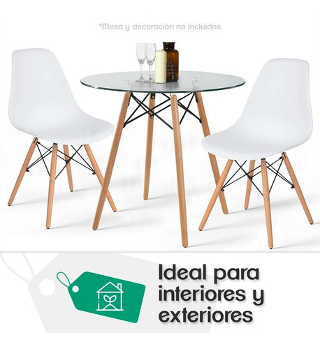 Imagen 6 de 6 de Set De 4 Sillas Tipo Eames Minimalistas Colores Stay Elit
