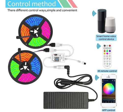Controlador De Música Wifi Smart Rgb Para Tira De Luz Led E