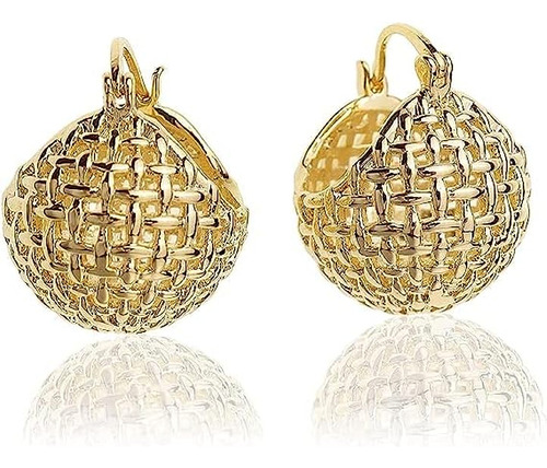 Aretes Aro Gruesos Oro Para Mujer Aretes Aro Filigrana Oro 1