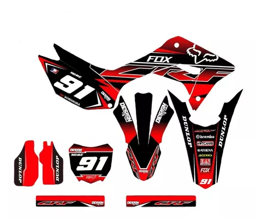 Kit Adesivo Motos Honda Crf 230 250 450 Motocross Trilha Mx