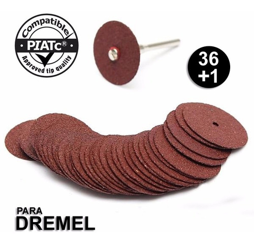 Kit 36 Disco De Corte P/ Micro Retífica Dremel + 1 Haste 420