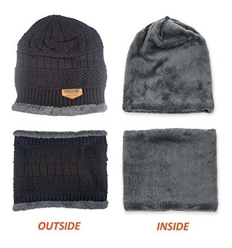 Imagen 3 de 7 de Gorro De Punto Para Dama Sombrero De Invierno Bufanda Guante
