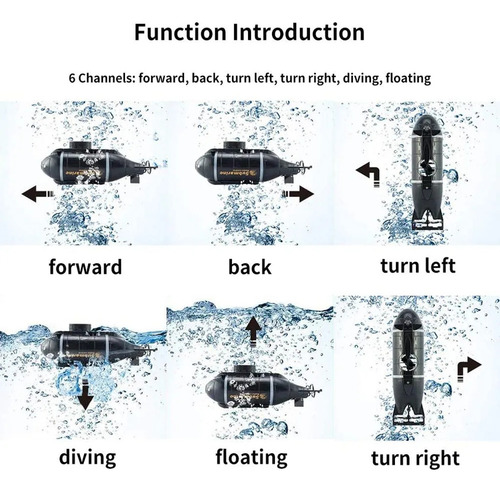 Juguete De Buceo Para Barco Submarino Mini Rc Con Control Re