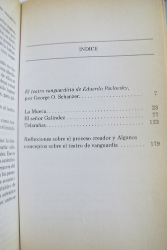 La Mueca. El Señor Galíndez. Telarañas. E. Pavlovsky. Lp (Usado)