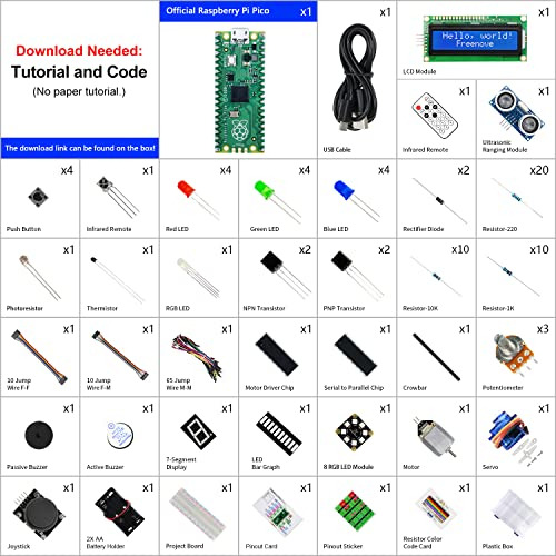 Kit Freenove Super Starter Para Raspberry Pi Pico (incluido)