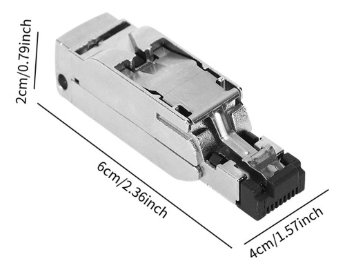 Conector Ethernet Conector De Cable De Red Plata Estable 4