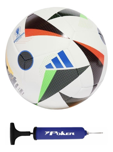Kit Bola Campo adidas Uefa Euro 2024 Training + Bomba De Ar Cor Branco/azul