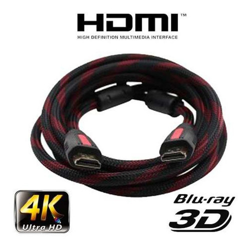 Imagen 2 de 4 de Cable Hdmi De 1.5 Mts Full Hd V1.4 Ficha Oro Velocidad 4k Pc