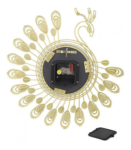 Imagen 4 de 9 de Reloj De Pared Moderno Con Forma De Pavo Real 3d, Diseño De