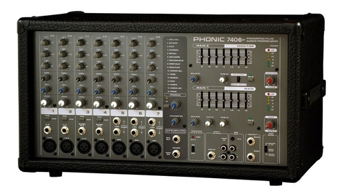 Consola Mixer Potenciado 7 Canales Phonic Power 740 Plus 