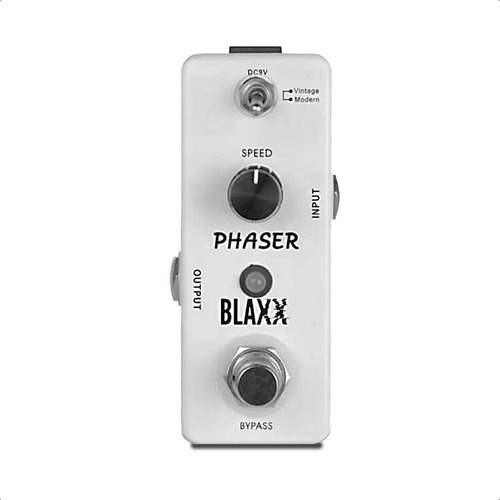 Pedal Phaser 2 Modos Para Guitarra Y Bajo True Bypass Metal Color Blanco