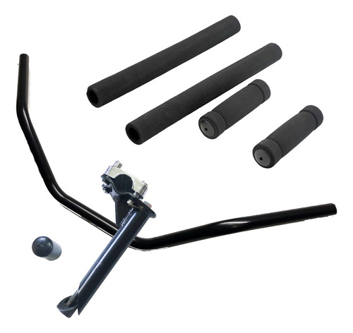 Kit Manubrio Bicicleta Playera ( Forma / Stem / Grip) 