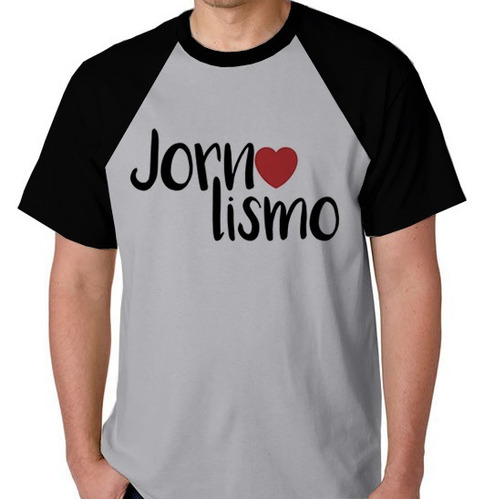 Camiseta Jornalismo Raglan Camisa Blusa Unissex Faculdade