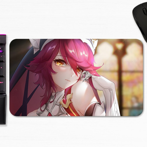  Mouse Pad Gamer Rosaria Genshin Impact Art M