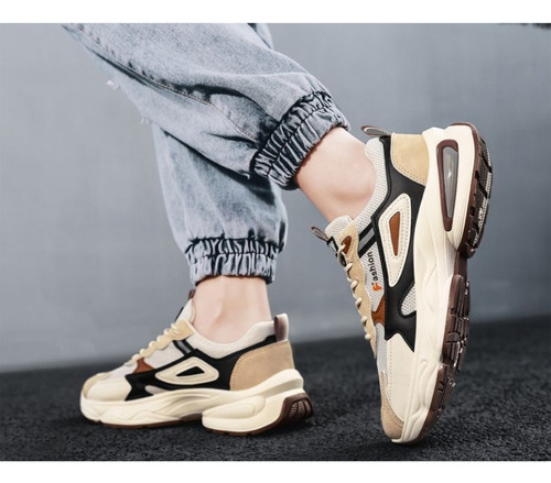 Zapatillas De Hombre Casuales Transpirables Con Suela Gruesa