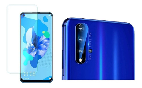 Pack Huawei Nova 5t Mica Vidrio 9h + Protector Cámara 