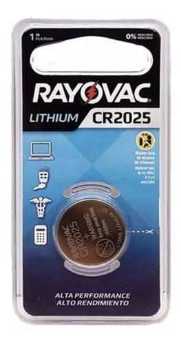 Rayovac Batería CR2025, pilas de moneda de litio de 3V CR2025 (2 baterías)