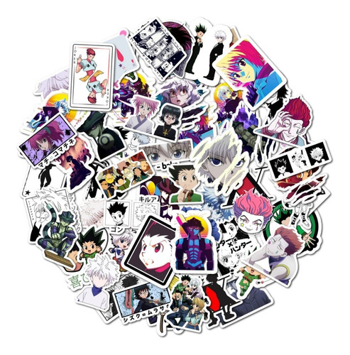 Pack 50 Stickers Adhesivo Anime Hunter X Hunter