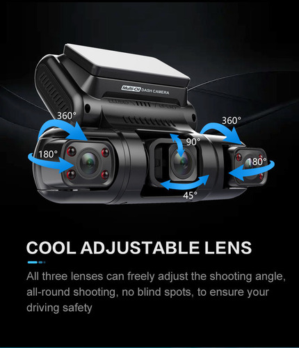4 Lentes, Gravador De Carro, Visão Noturna Wifi/gps Hd