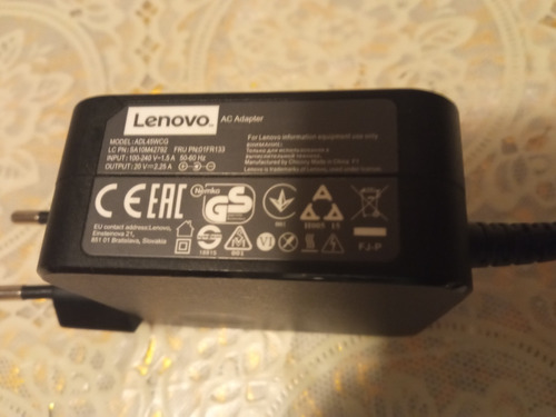 Cargador Lenovo 20v 2.5a Usado Vega