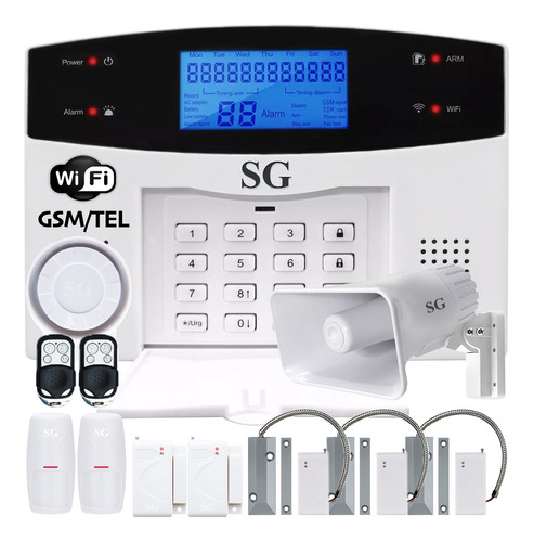 Alarma Dual Gsm Tel Cortina Puerta Seguridad App Cel Casa