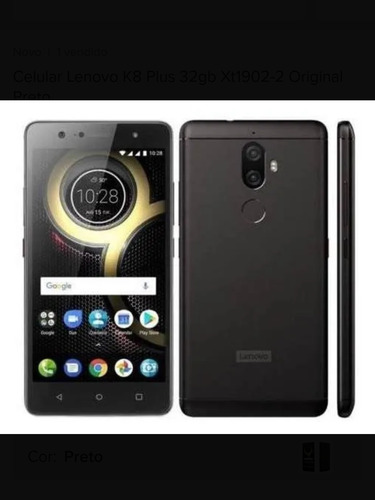 Smartphone Lenovo K 8 Plus + Película + Capa.