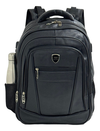 Mochila Masculina Grande Couro Reforçada Notebook Executiva