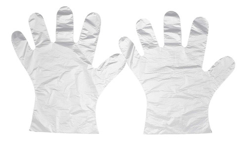 Guantes De Plástico Desechables Polietileno 100 Pzs