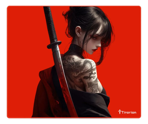 Mouse Pad Gamer Apex Control Profissional 49x42 Red Girl