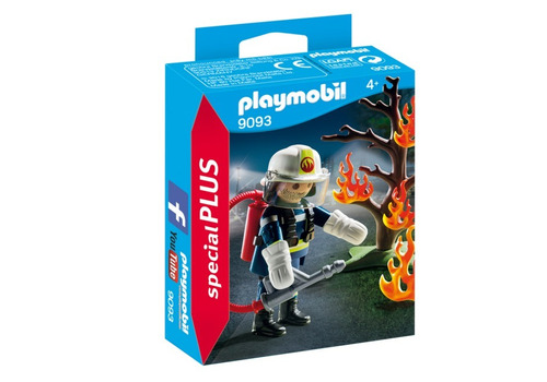 Playmobil 9093 Bombero Con Arbol En Llamas Special Plus