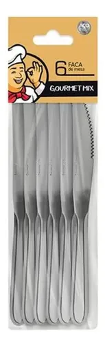 Kit 6 Facas De Mesa - Ogma Gx11030 Gourmet Mix | Parcelamento sem