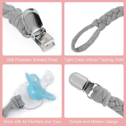 4 Pcs Clip De Chupete Para Niños Y Niñas Correas Para