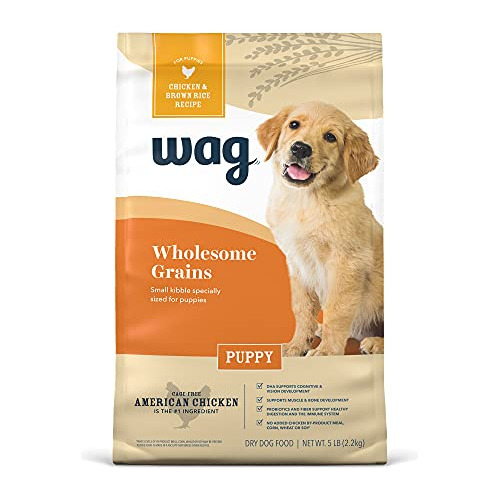 Brand  Wag Dry Dog Puppy Food, Pollo Y Arroz G4jq3