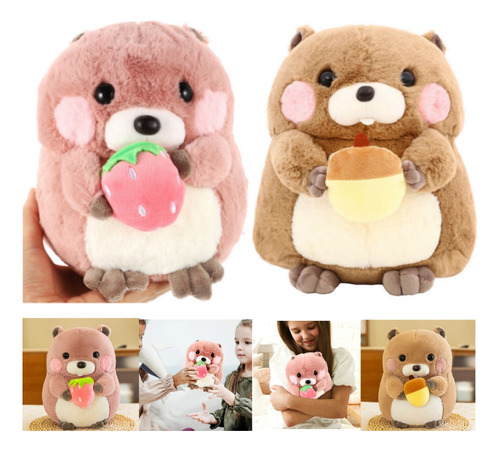 Peluche De Marmota Para Niños De 20 Cm, 2 Piezas