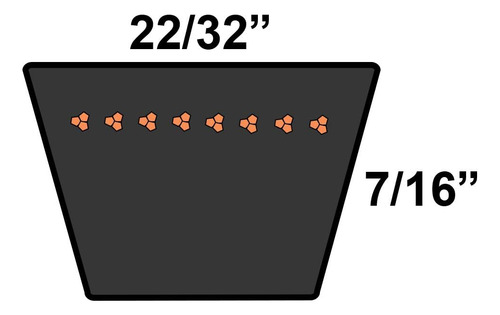 228590r1 Replacement Belt, 22, 35.64 Length, Rubber