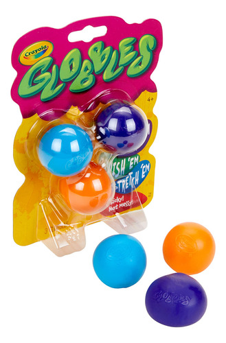 Stress Balls Crayola Globbles, Pacote Com 3 Cores Variadas