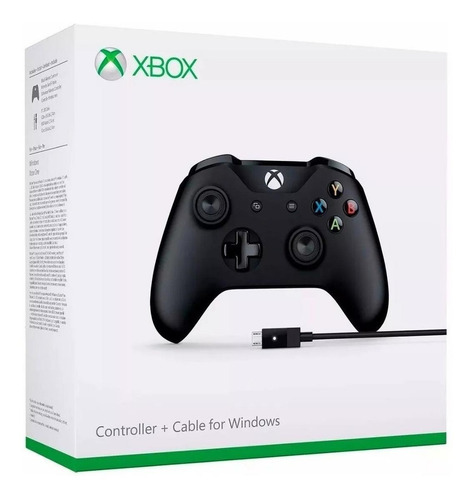 Controle joystick Microsoft Xbox One Controller + Cable for Windows preto